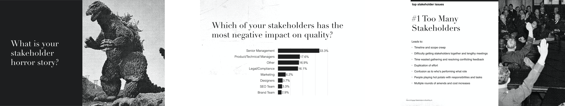 Slides from a presentation on engaging stakeholders