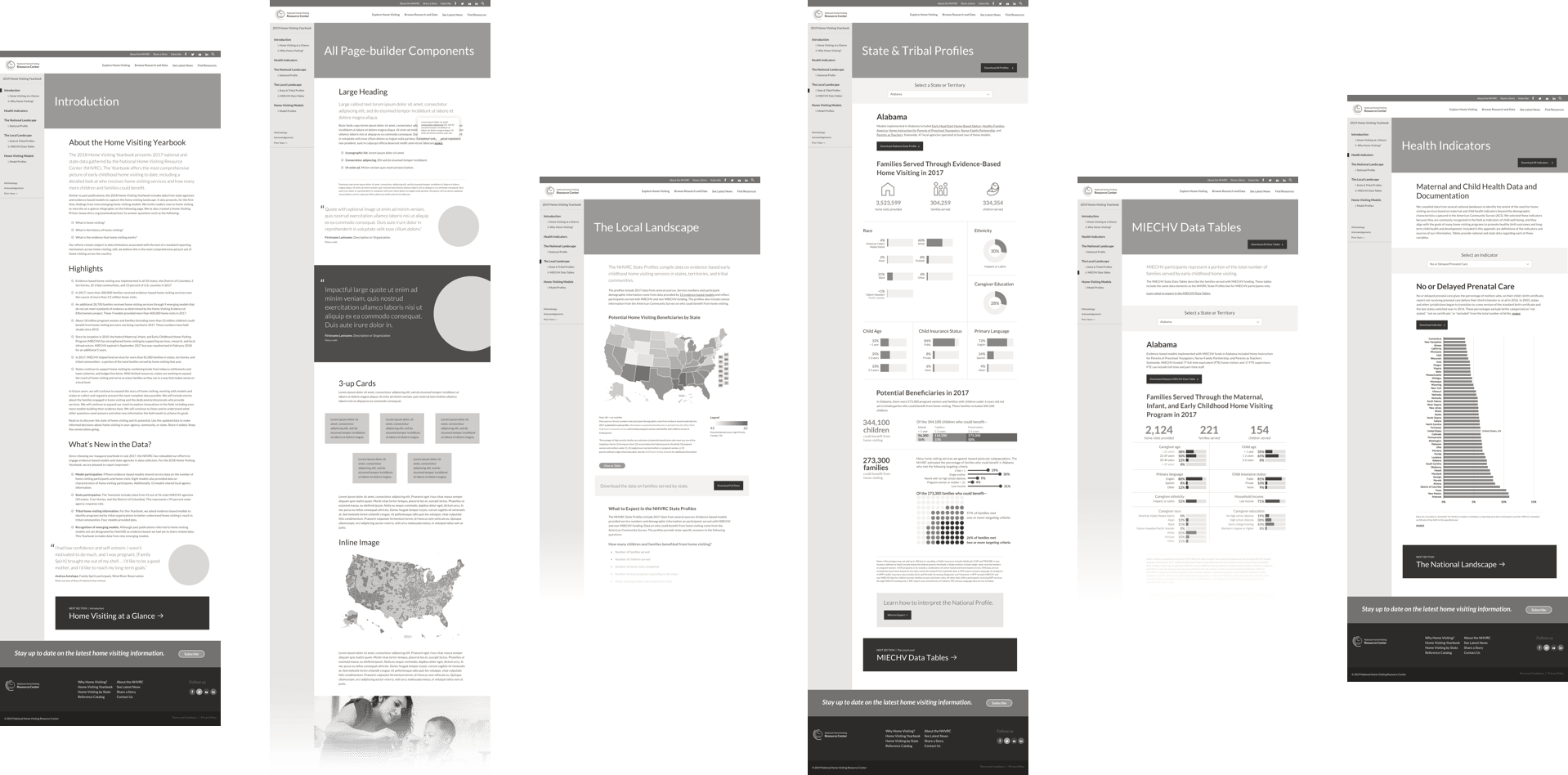 A set of wireframes